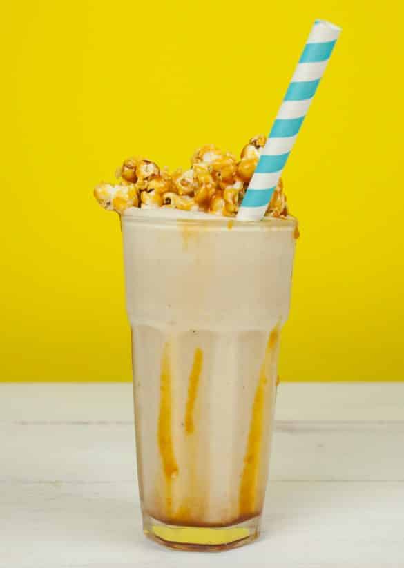 Salted Caramel Popcorn Milkshake