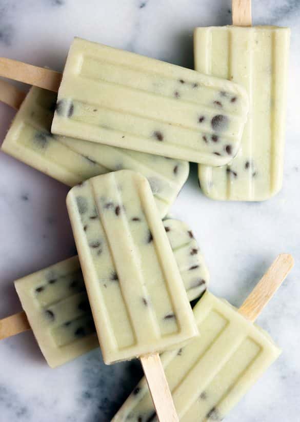 Avocado & Mint Chocolate Chip Ice Lollies