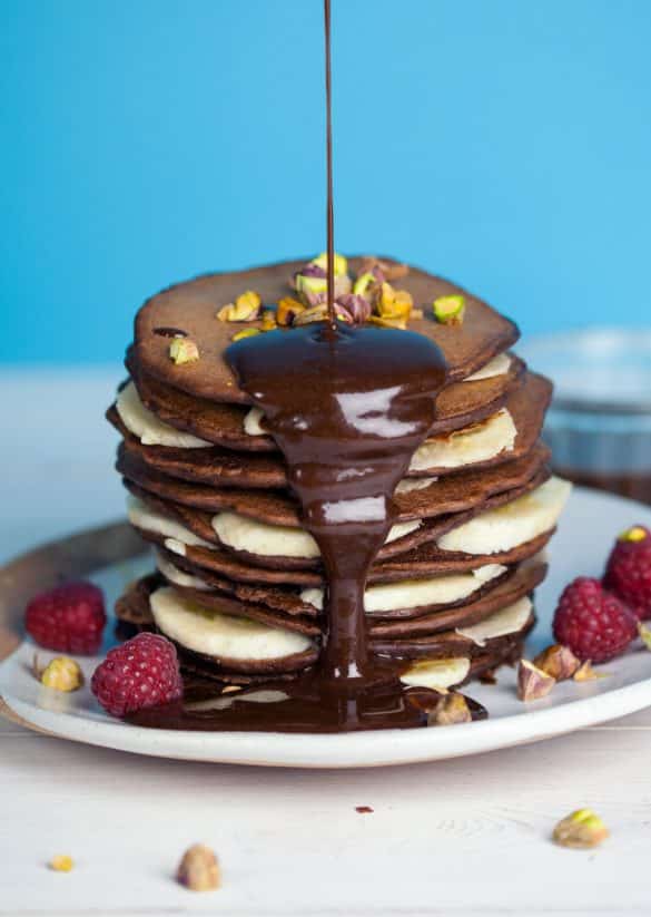 Chocolate Protein Pancakes