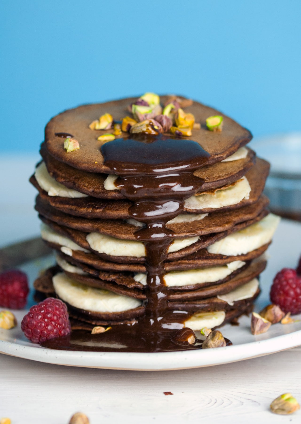 Chocolate Protein Pancakes - So Vegan