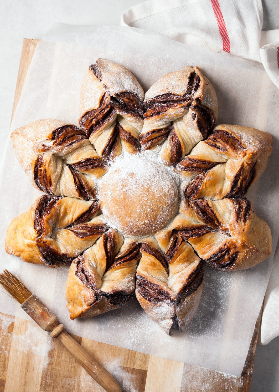 Vegan Christmas Nutella Snowflake