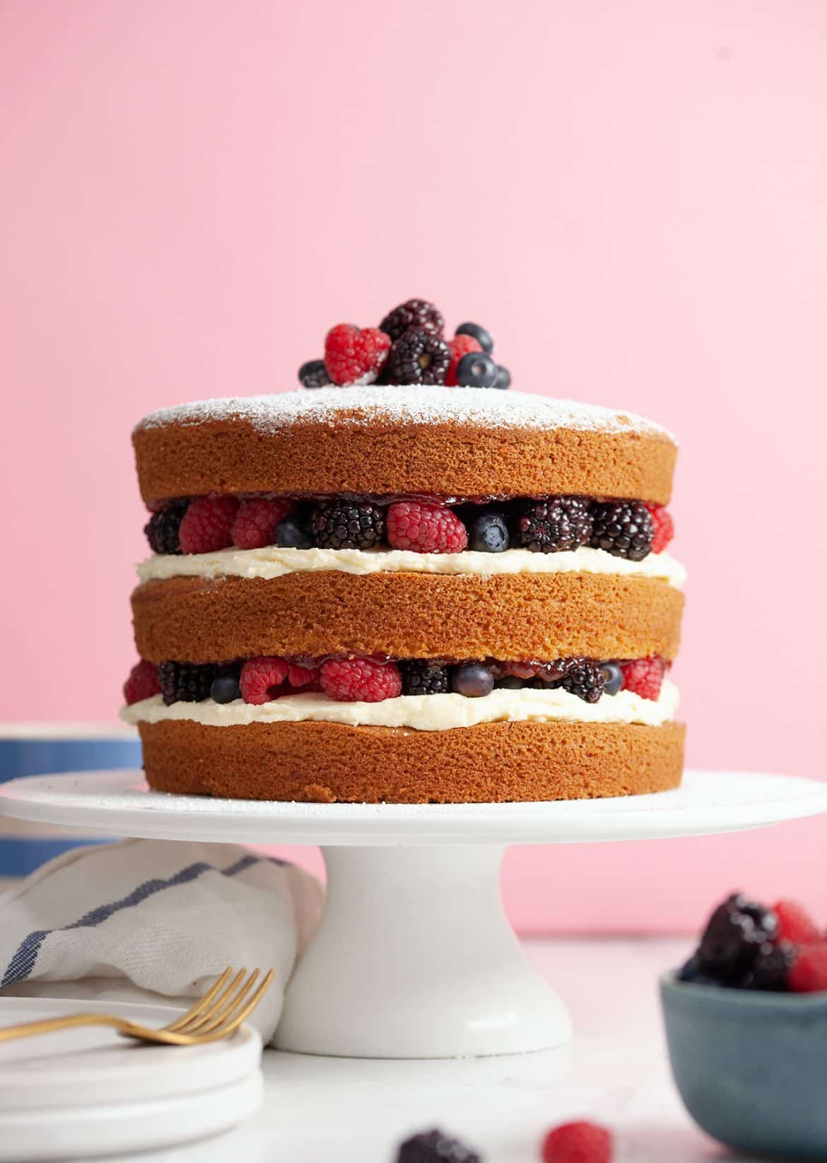 Triple Decker Vegan Victoria Sponge