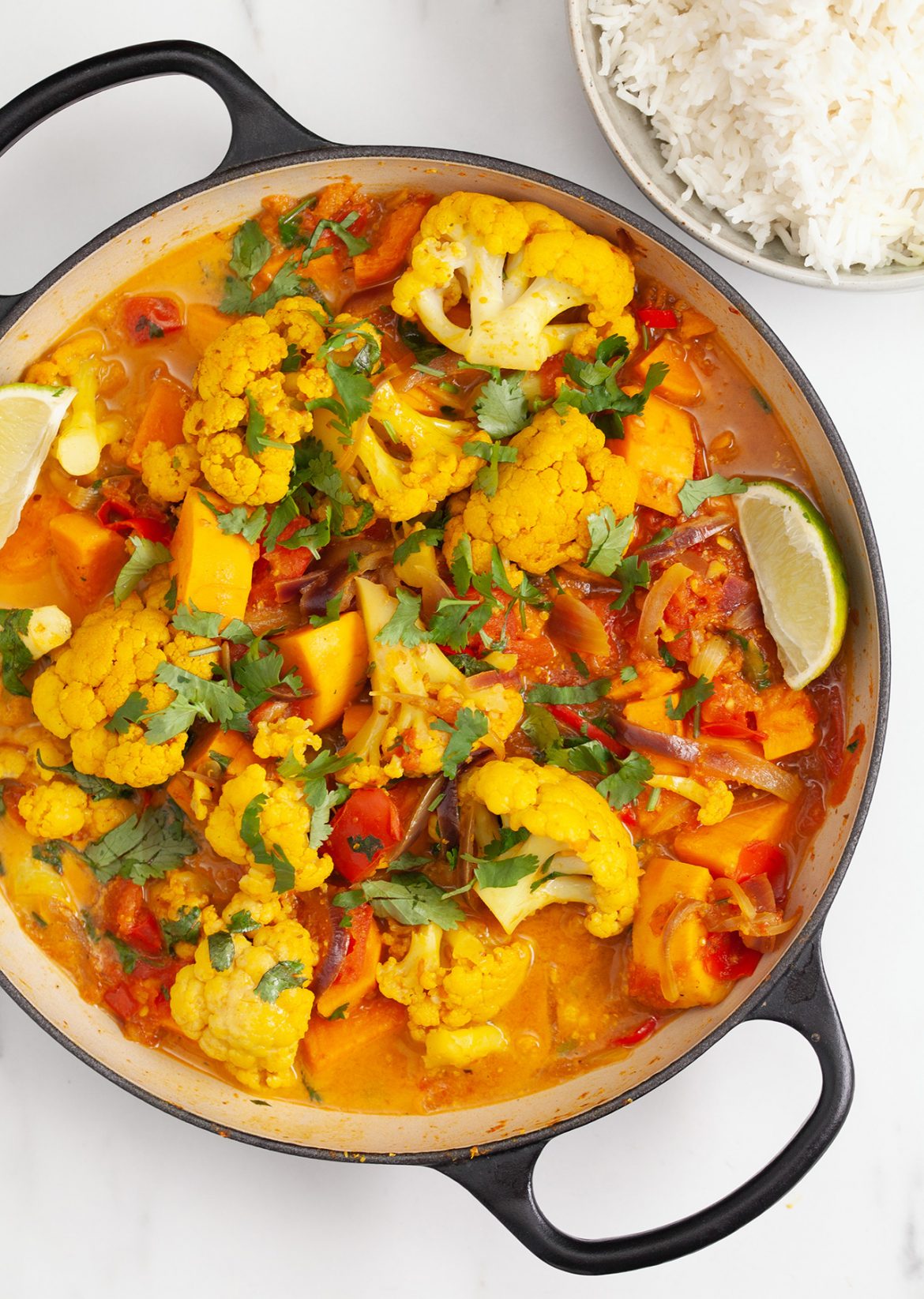 Vegan Sweet Potato Cauliflower Curry