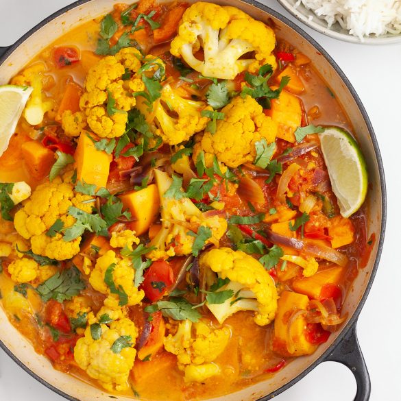 Vegan Sweet Potato Cauliflower Curry
