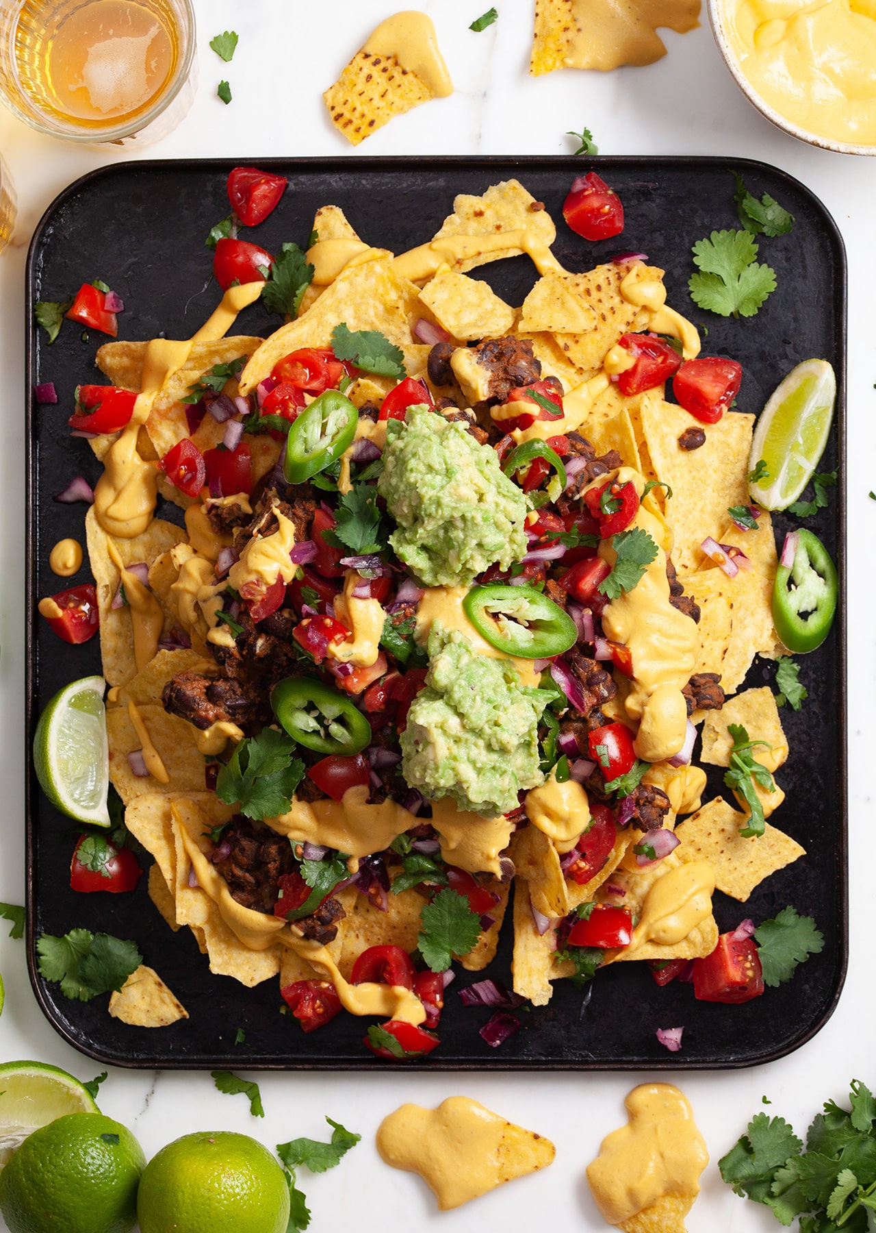 Sweet Potato Queso Nachos