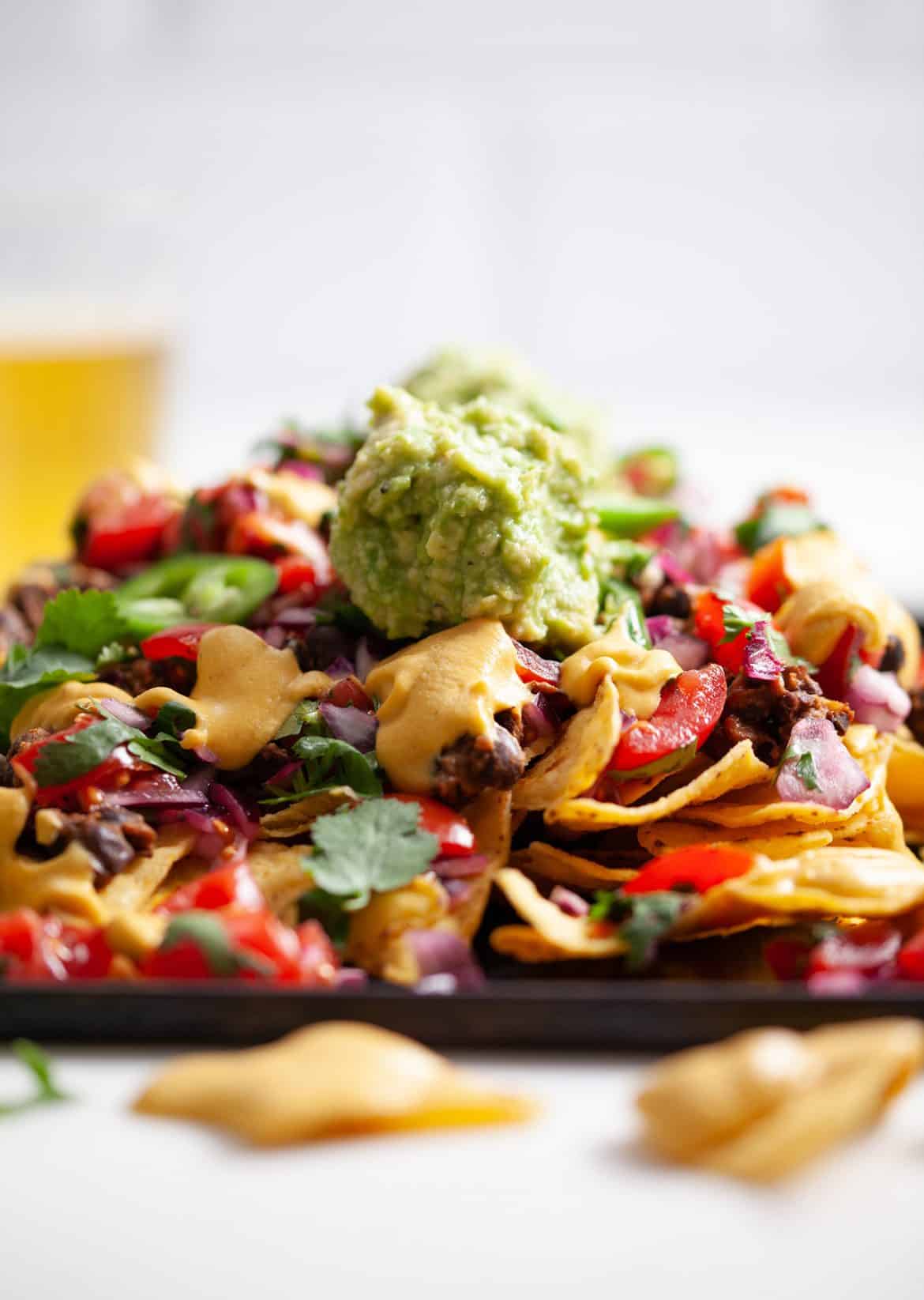 Sweet Potato Queso Nachos