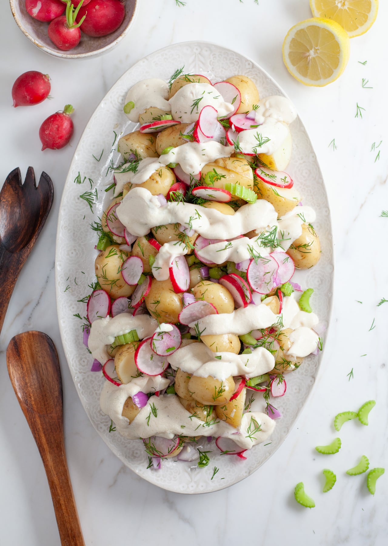 Vegan Creamy Potato & Dill Salad