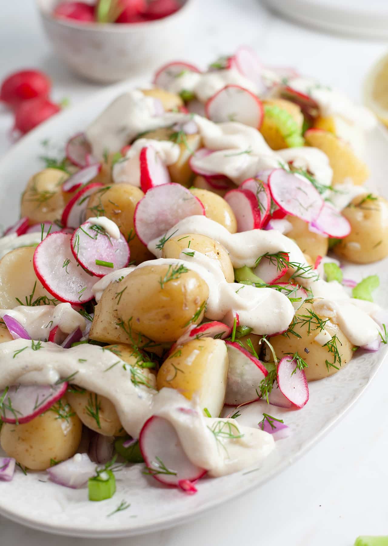 Vegan Creamy Potato & Dill Salad