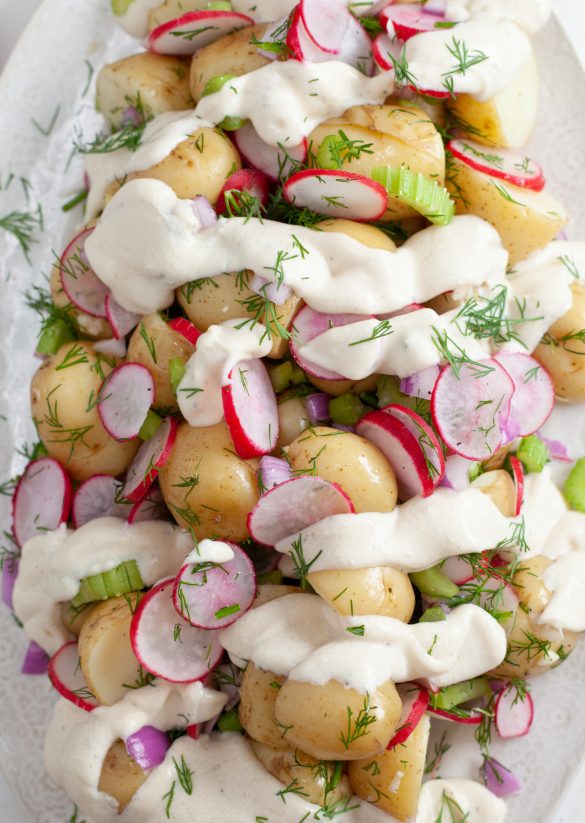Vegan Creamy Potato & Dill Salad
