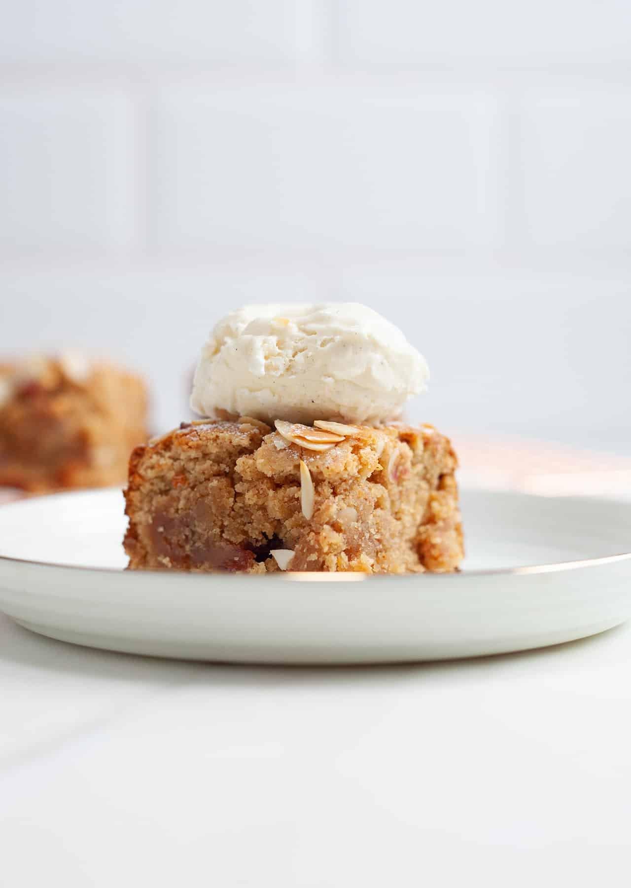 Vegan Cherry Bakewell Blondies