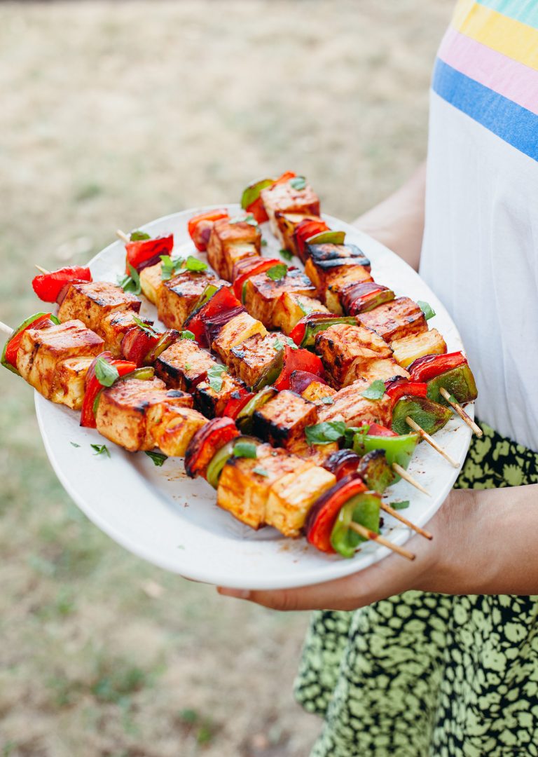 Sweet + Sour Tofu Skewers SO VEGAN
