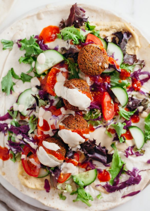 How to make a vegan falafel wrap recipe