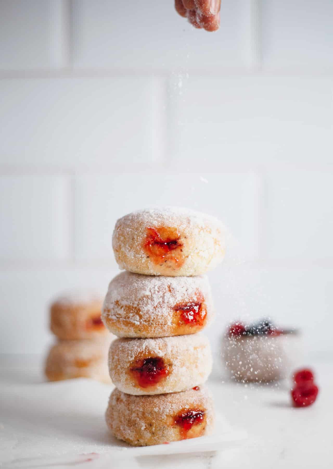 Vegan Baked Jam Doughnuts