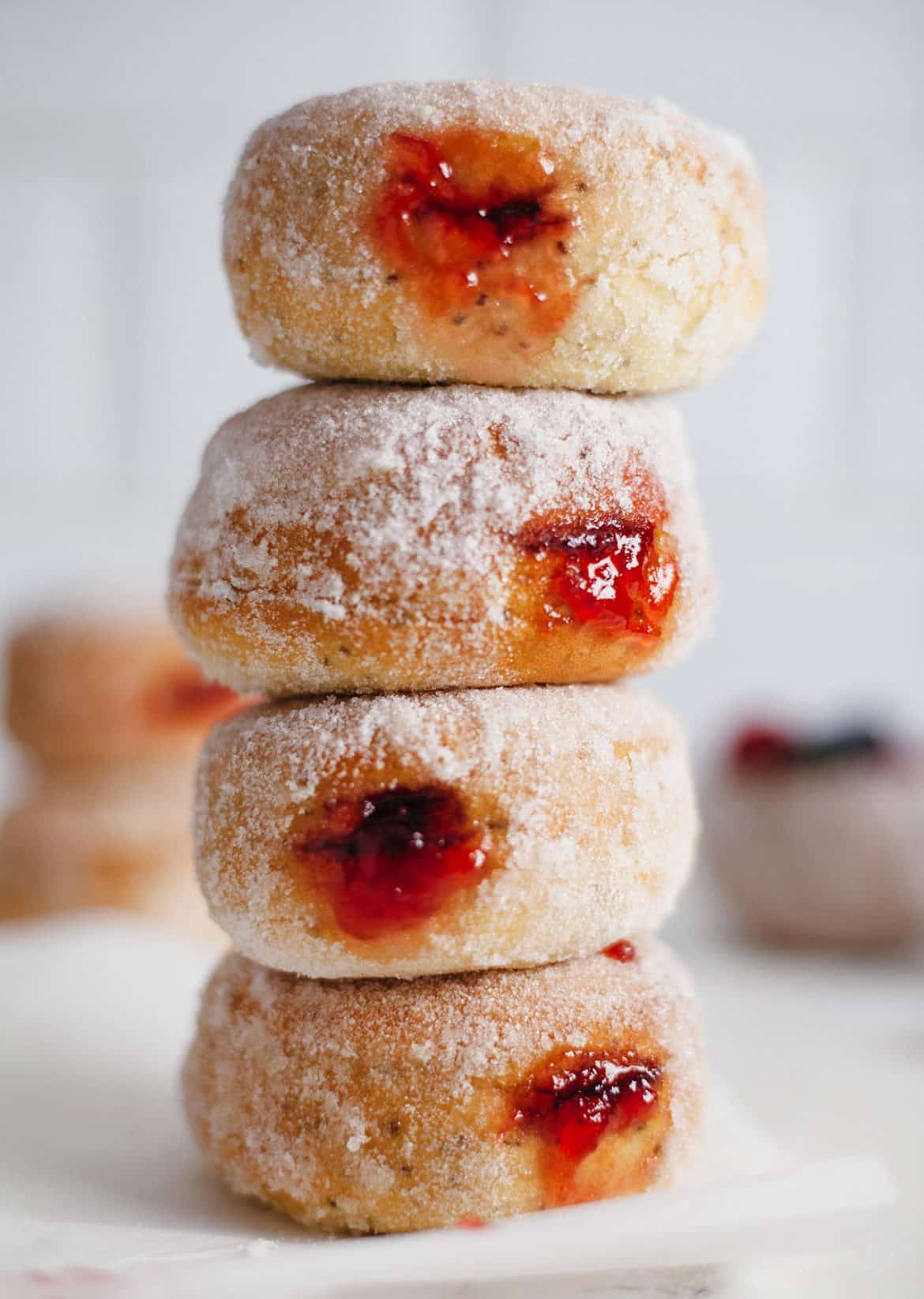 Vegan Baked Jam Doughnuts