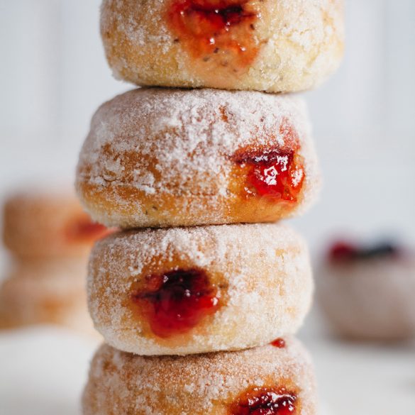 Vegan Baked Jam Doughnuts