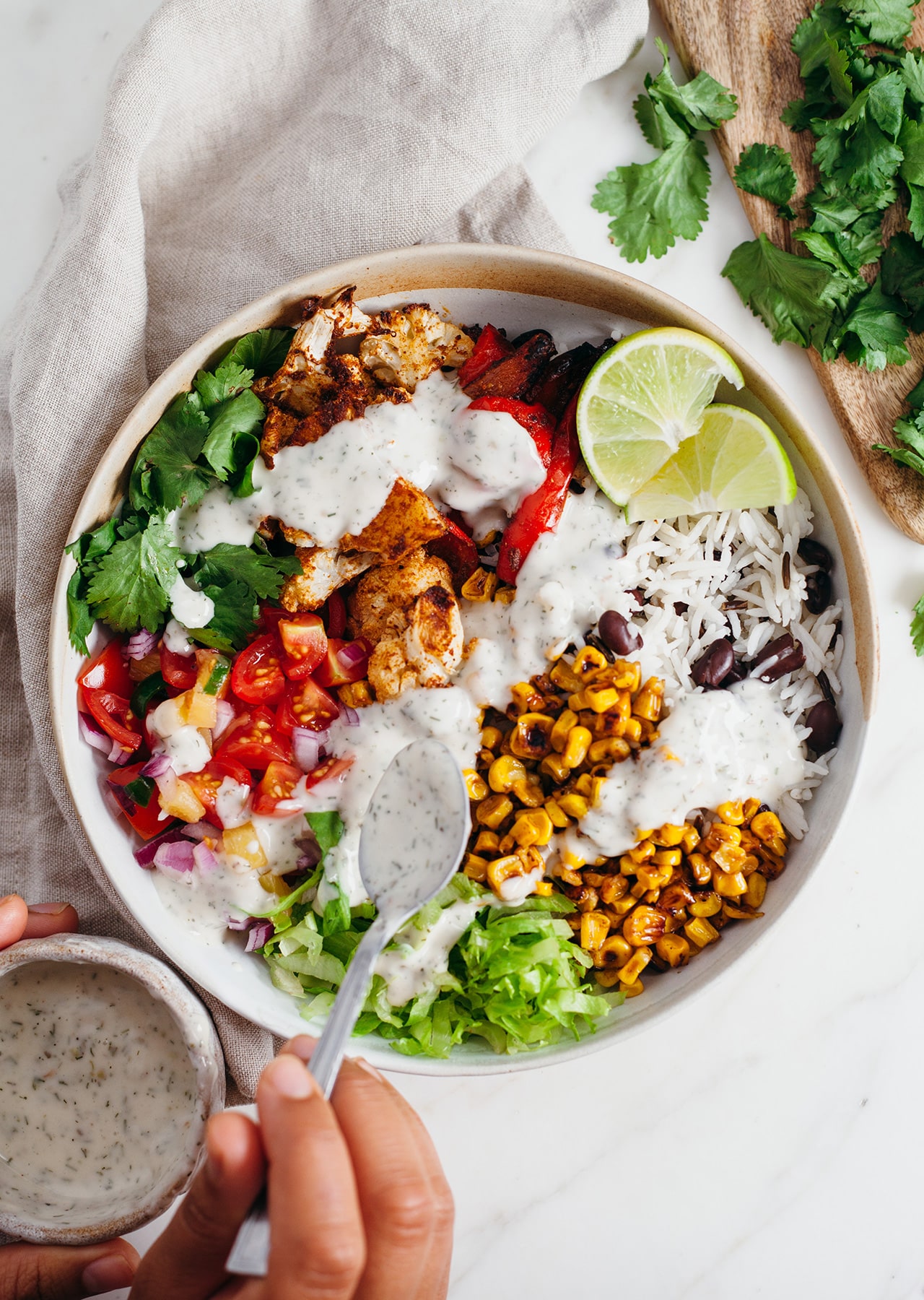 Cauliflower Taco Bowl - SO VEGAN