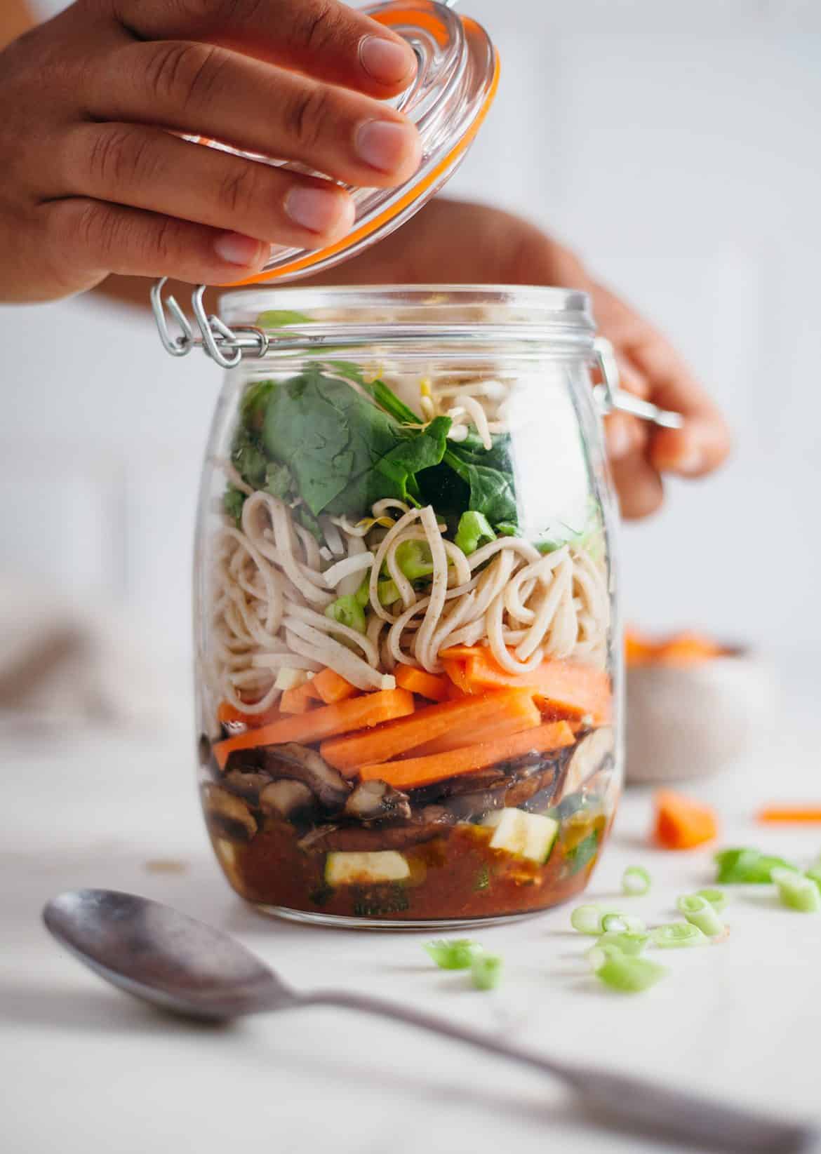 Spicy Thai Noodles Meal Prep Mason Jar Recipes