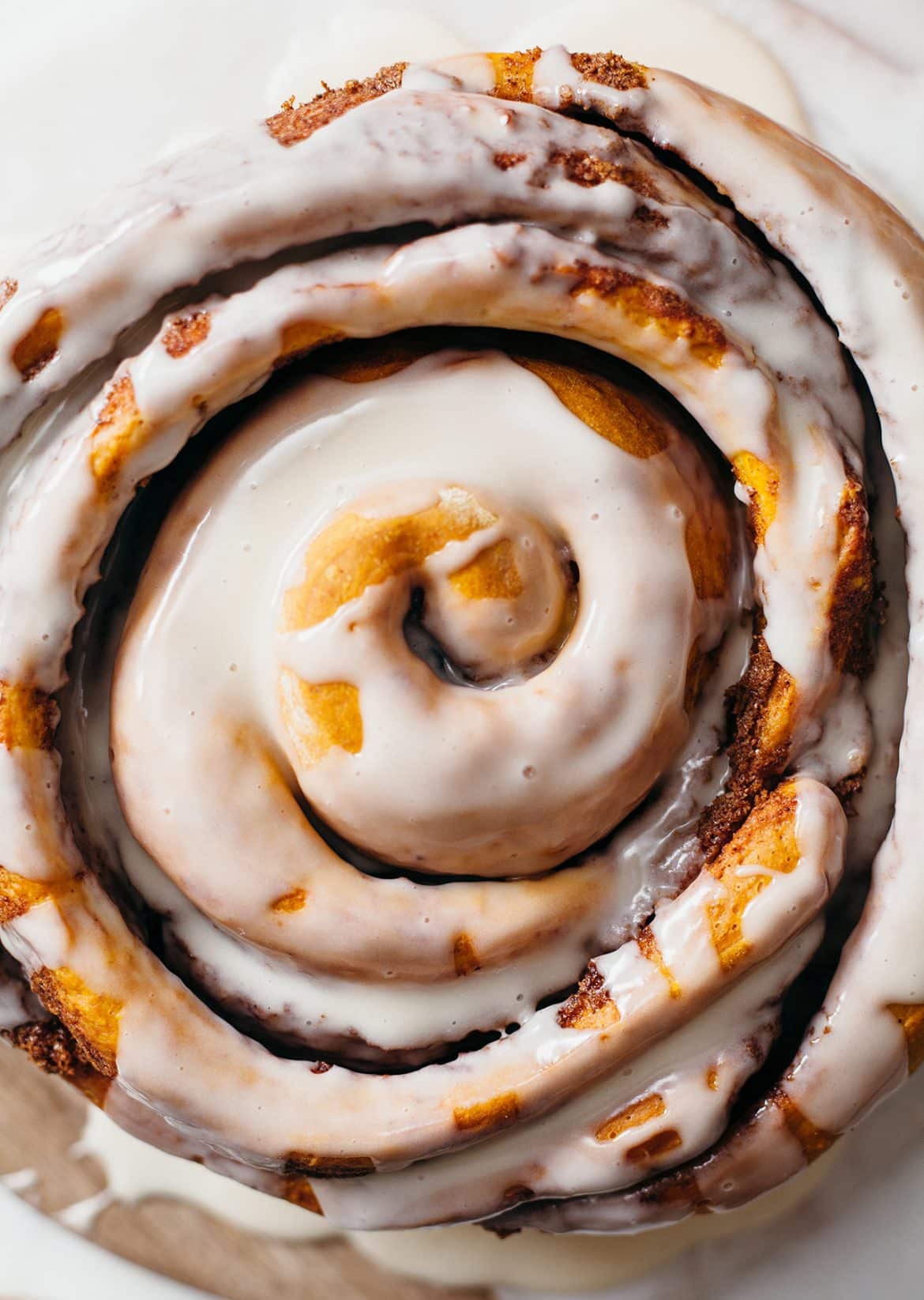 Vegan Giant Pumpkin Spiced Cinnamon Roll