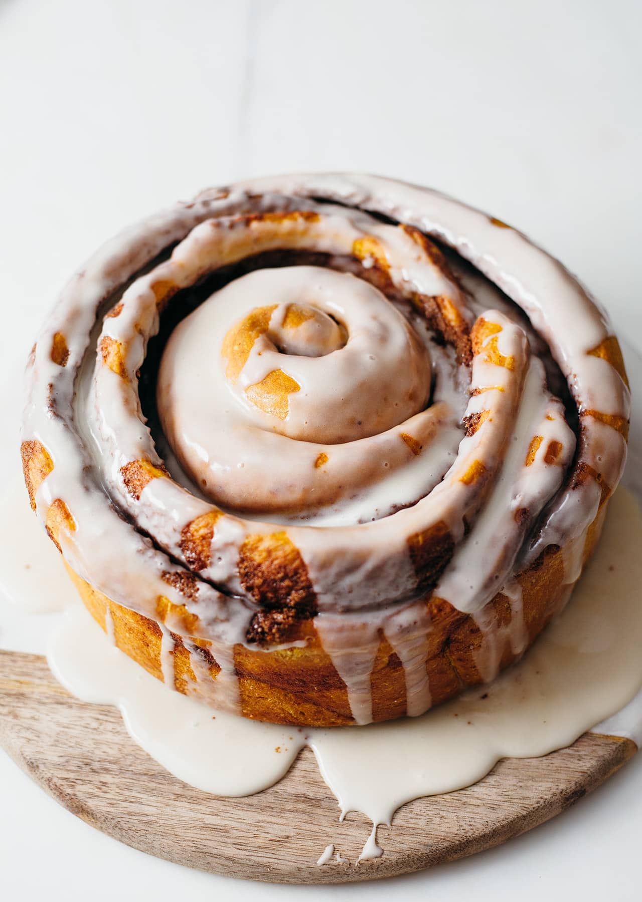 Vegan Giant Pumpkin Spiced Cinnamon Roll