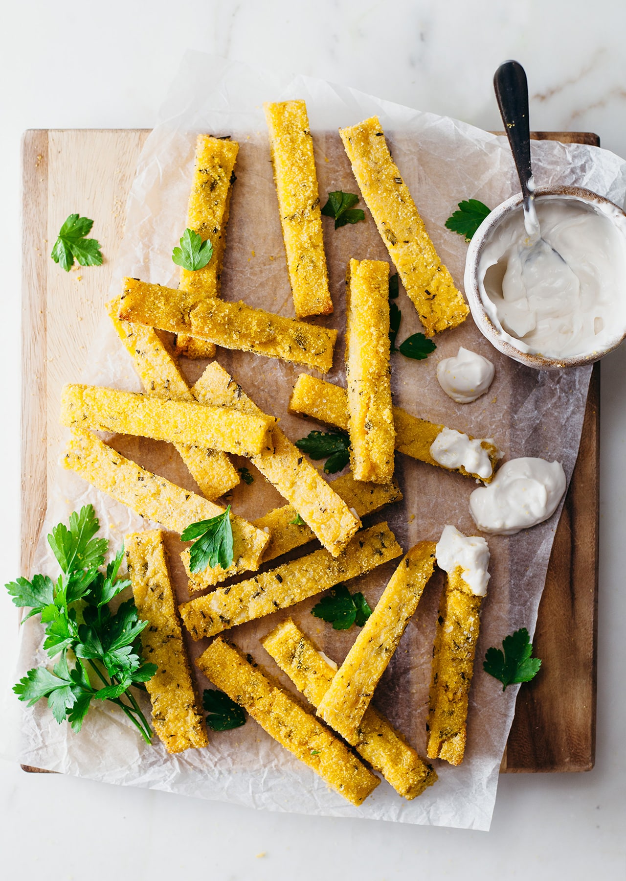 Homemade Polenta Chips Vegan Recipe