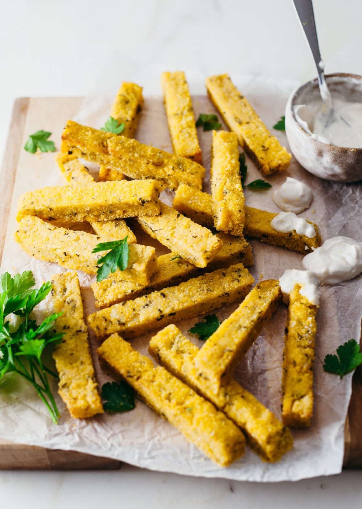 Homemade Polenta Chips Vegan Recipe