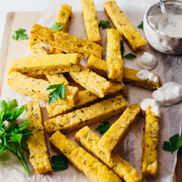 Homemade Polenta Chips Vegan Recipe