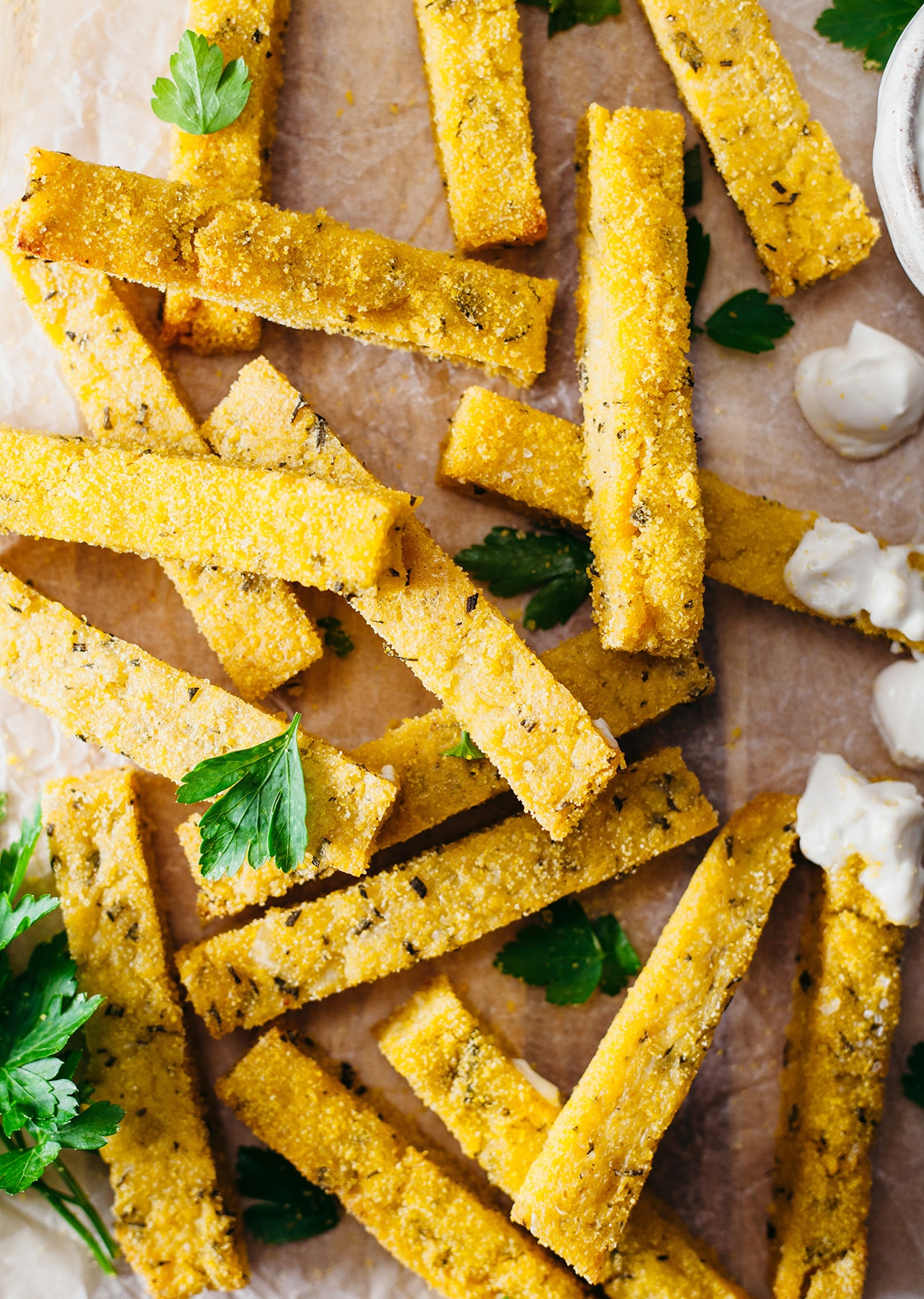 Homemade Polenta Chips Vegan Recipe