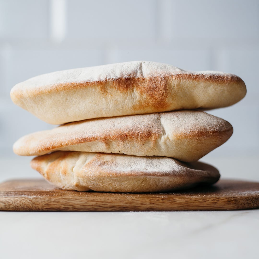 How To Make Homemade Vegan Pita Bread Recipe - So Vegan