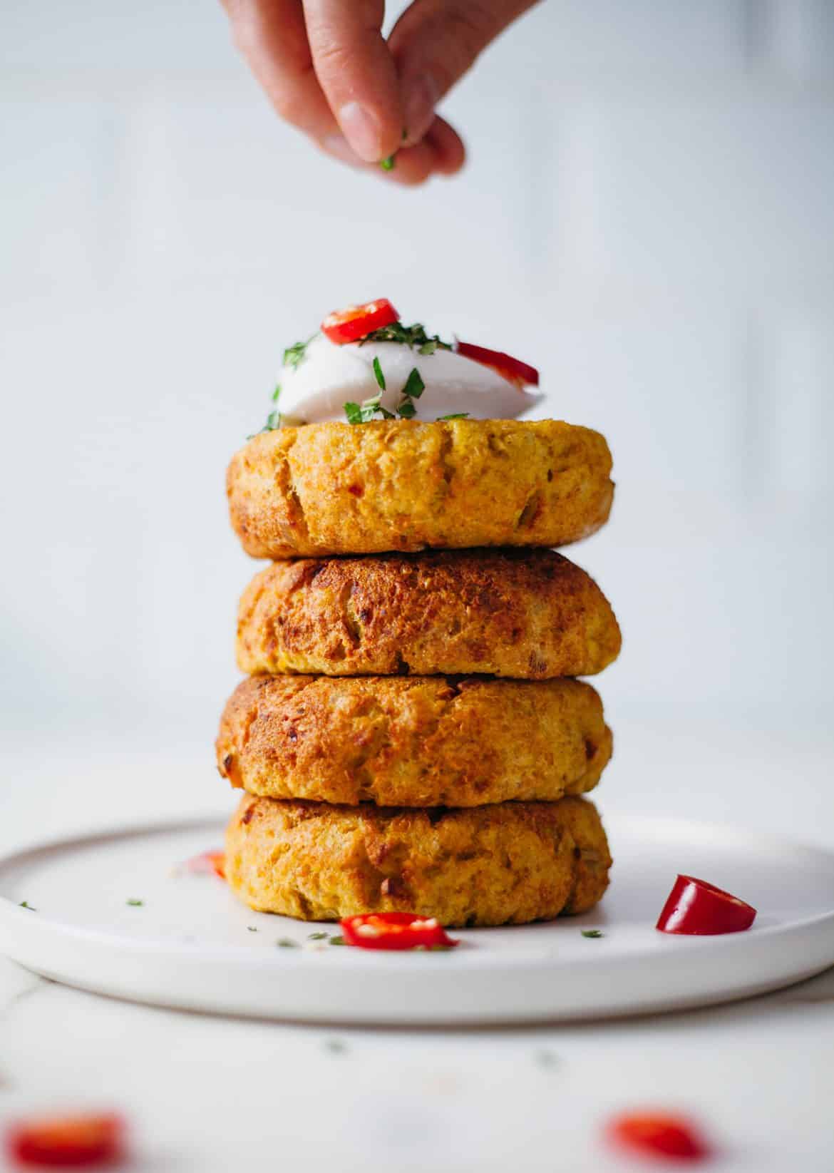 Vegan Curry Potato & Quinoa Cakes Recipe