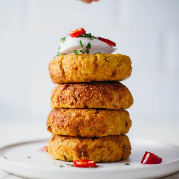 Vegan Curry Potato & Quinoa Cakes Recipe