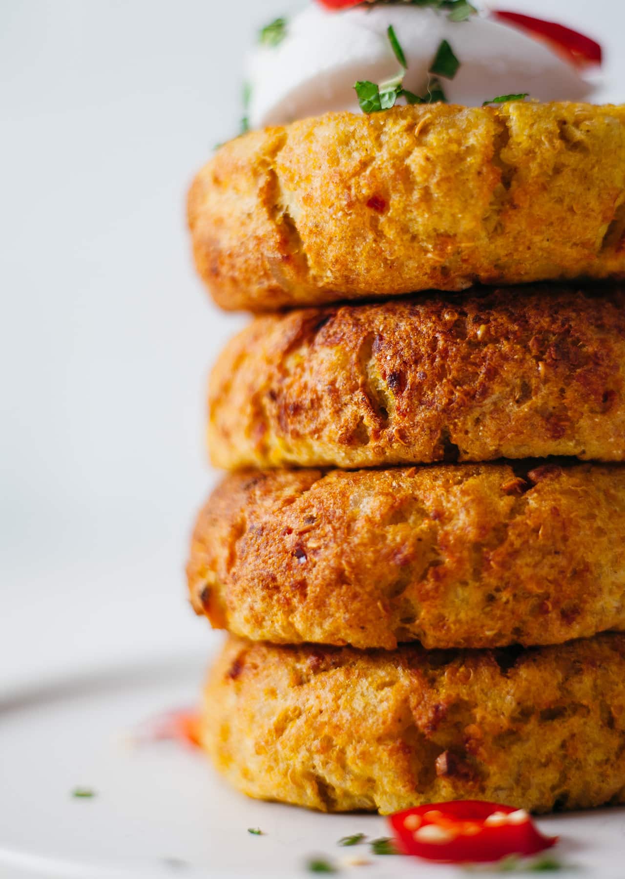 Vegan Curry Potato & Quinoa Cakes Recipe