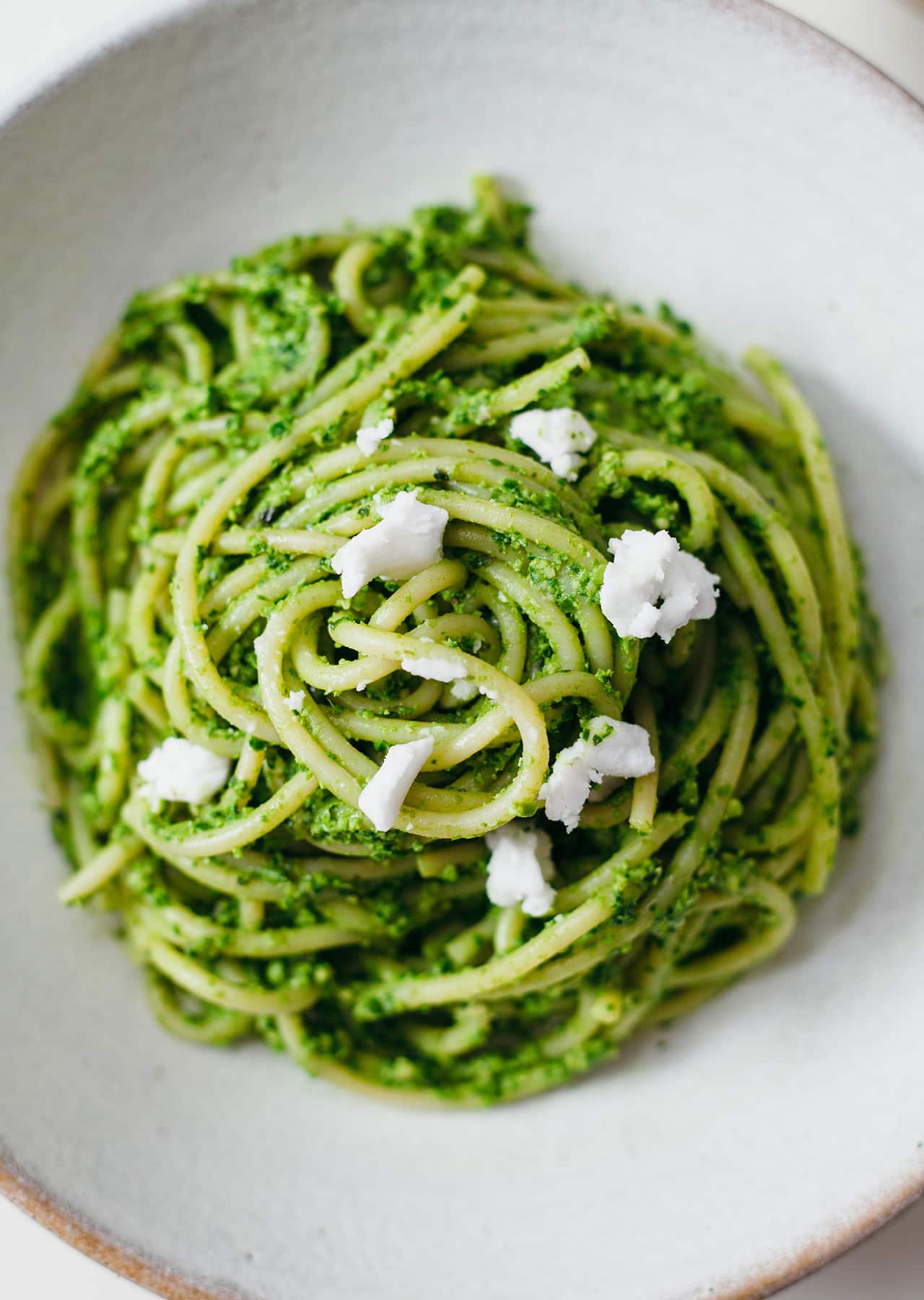 Vegan Spring Spaghetti Green Pasta Recipe