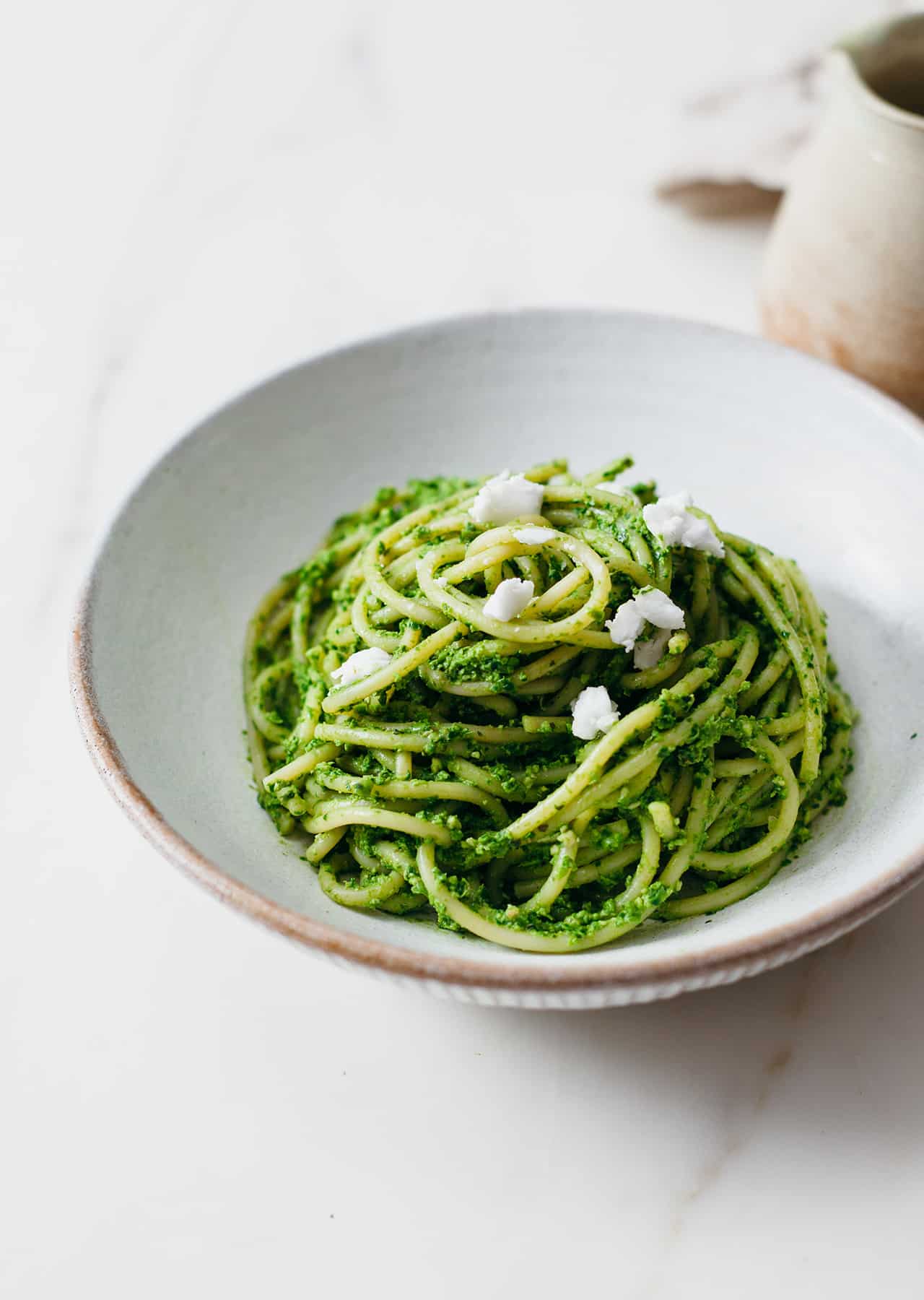 Vegan Spring Spaghetti Green Pasta Recipe