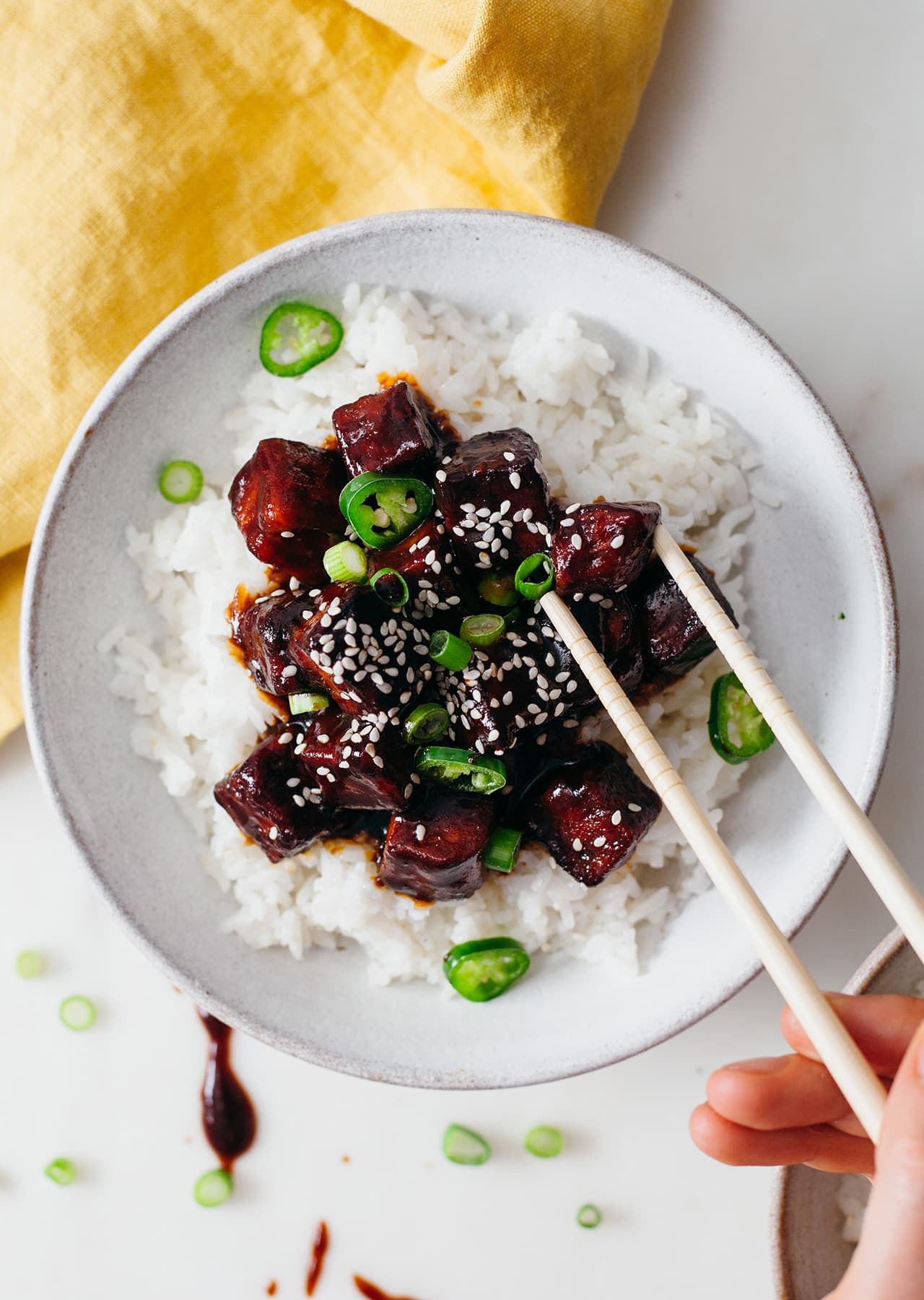 Sticky Black Tofu Vegan Recipe