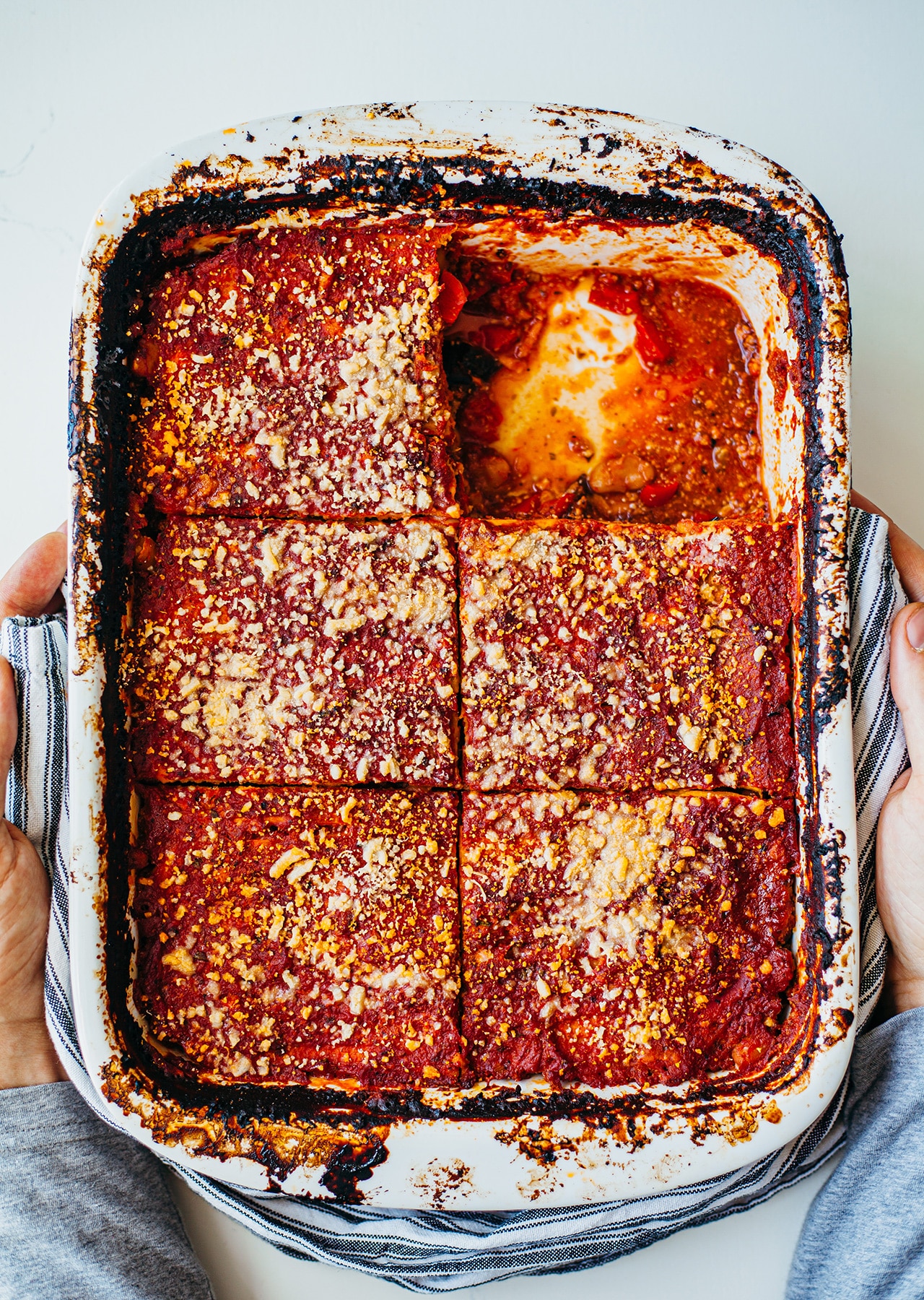 Vegan One Dish Aubergine Sweet Potato Lasagne