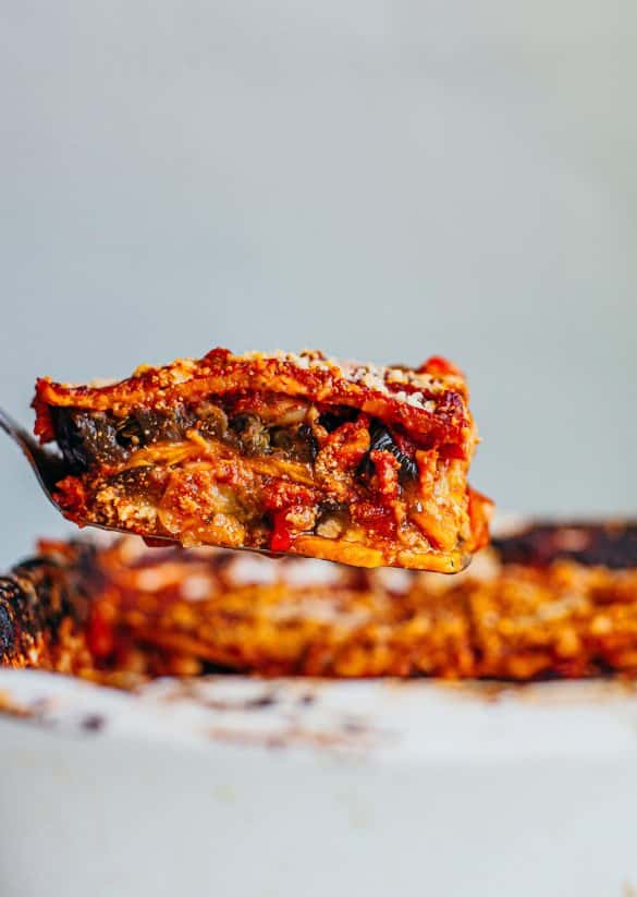 Vegan One Dish Aubergine Sweet Potato Lasagne