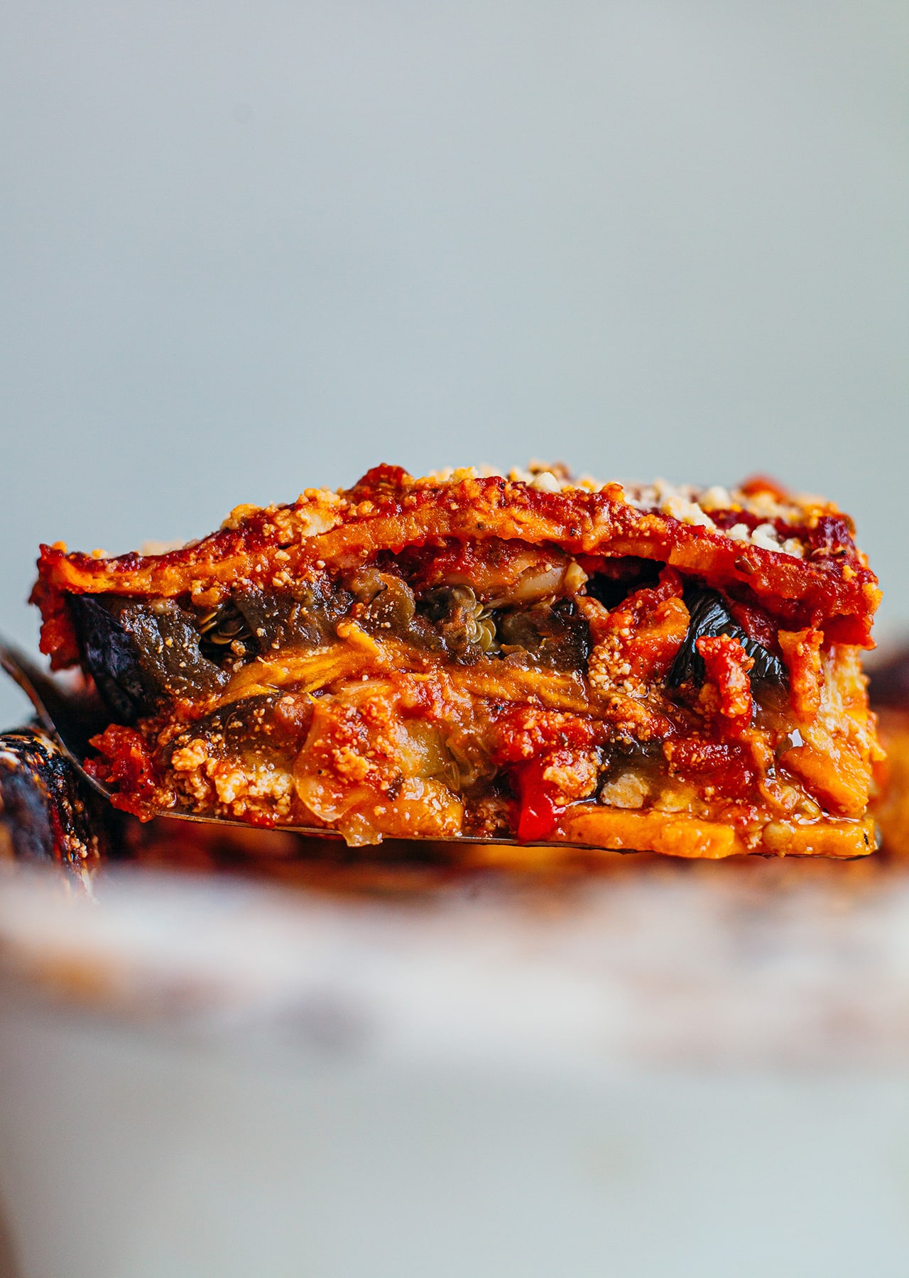 Vegan One Dish Aubergine Sweet Potato Lasagne