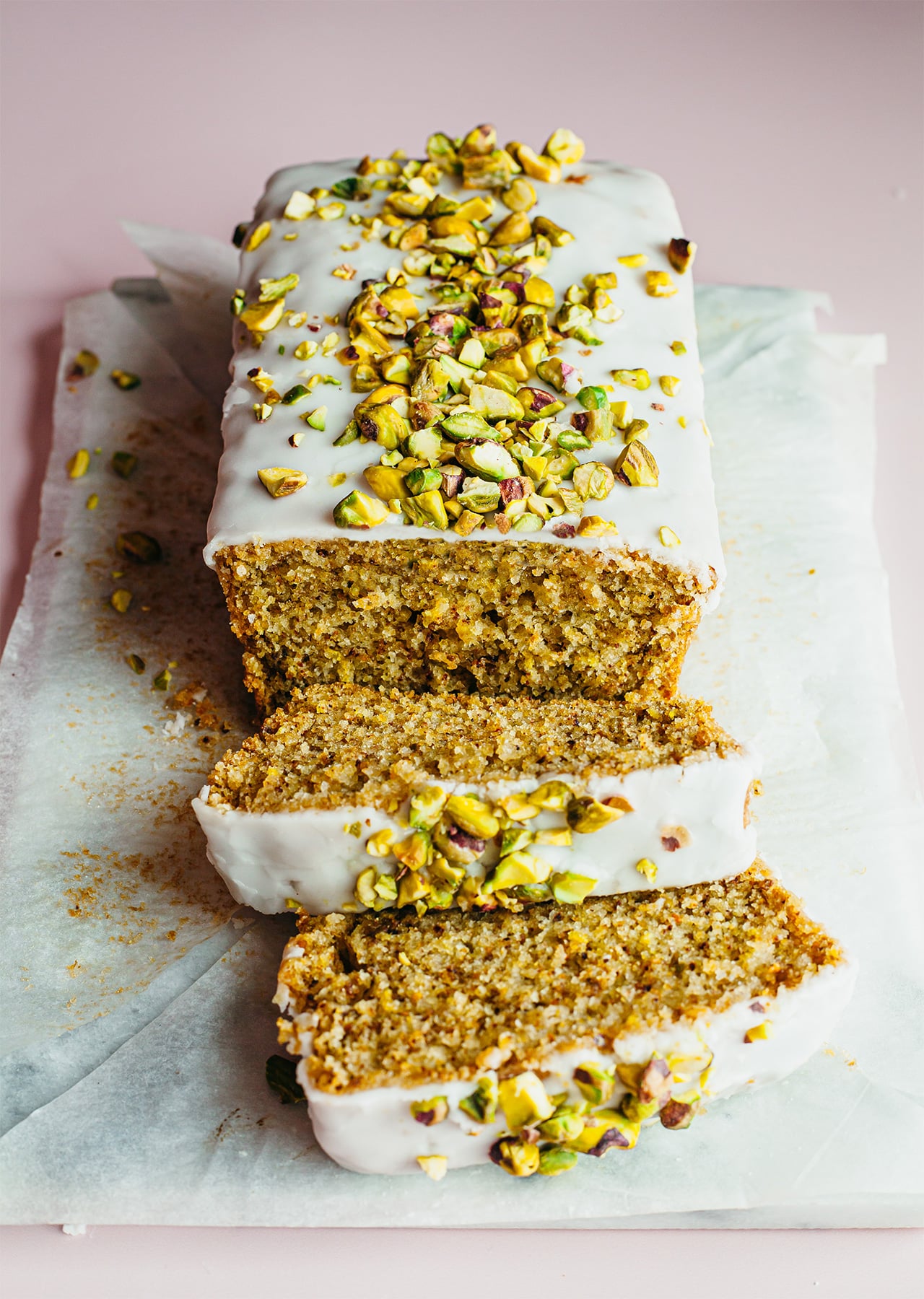 Vegan Pistachio & Cardamom Lemon Drizzle Cake Recipe