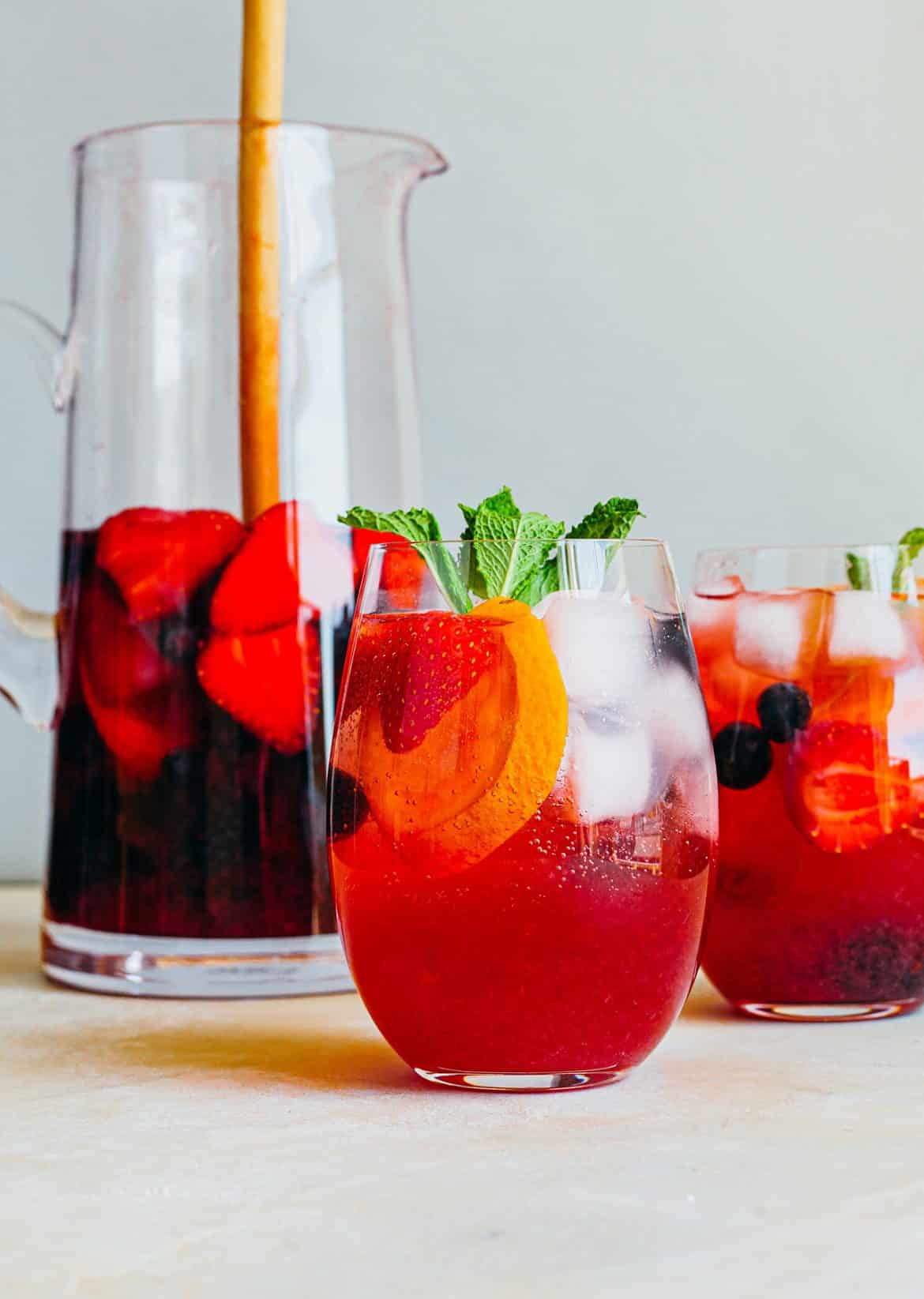 Vegan Rose Mixed Berry Sangria Recipe