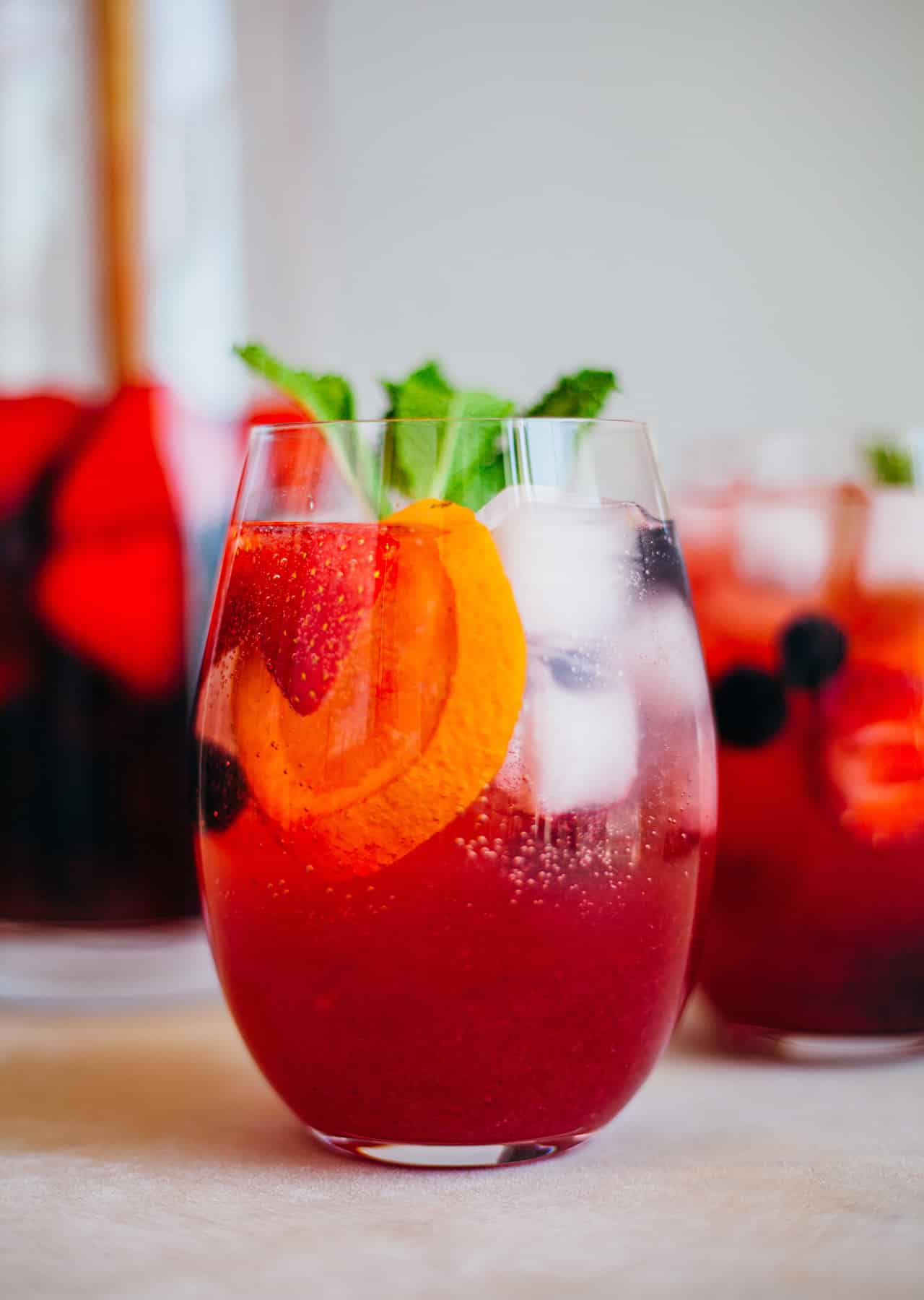 Vegan Rose Mixed Berry Sangria Recipe