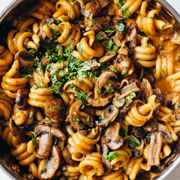 Vegan One-Pot Mushroom Stroganoff Recipe