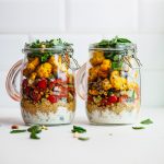 Vegan Curry Cauliflower Mason Jar Meal Prep Recipe