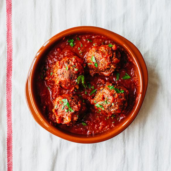 Smokey Spanish Style Vegan Meatballs Recipe
