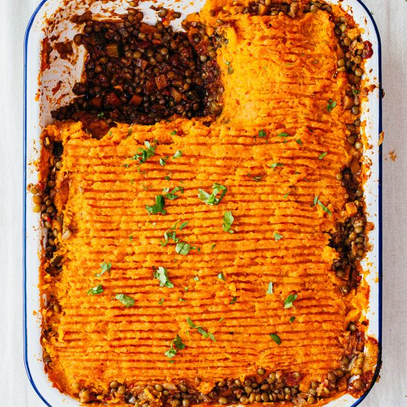 Vegan Curry Pie Lentil Sweet Potato Recipe