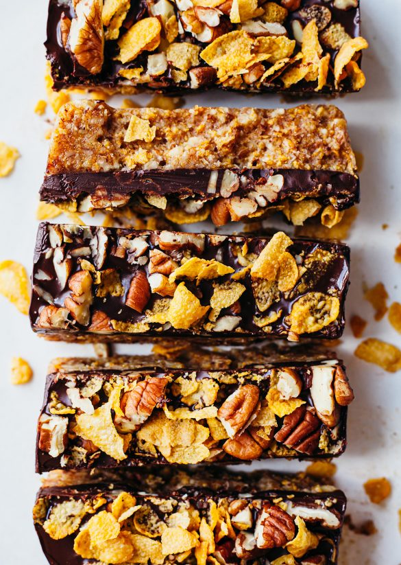 Maple Pecan Chocolate Cornflake Bars Vegan Recipe