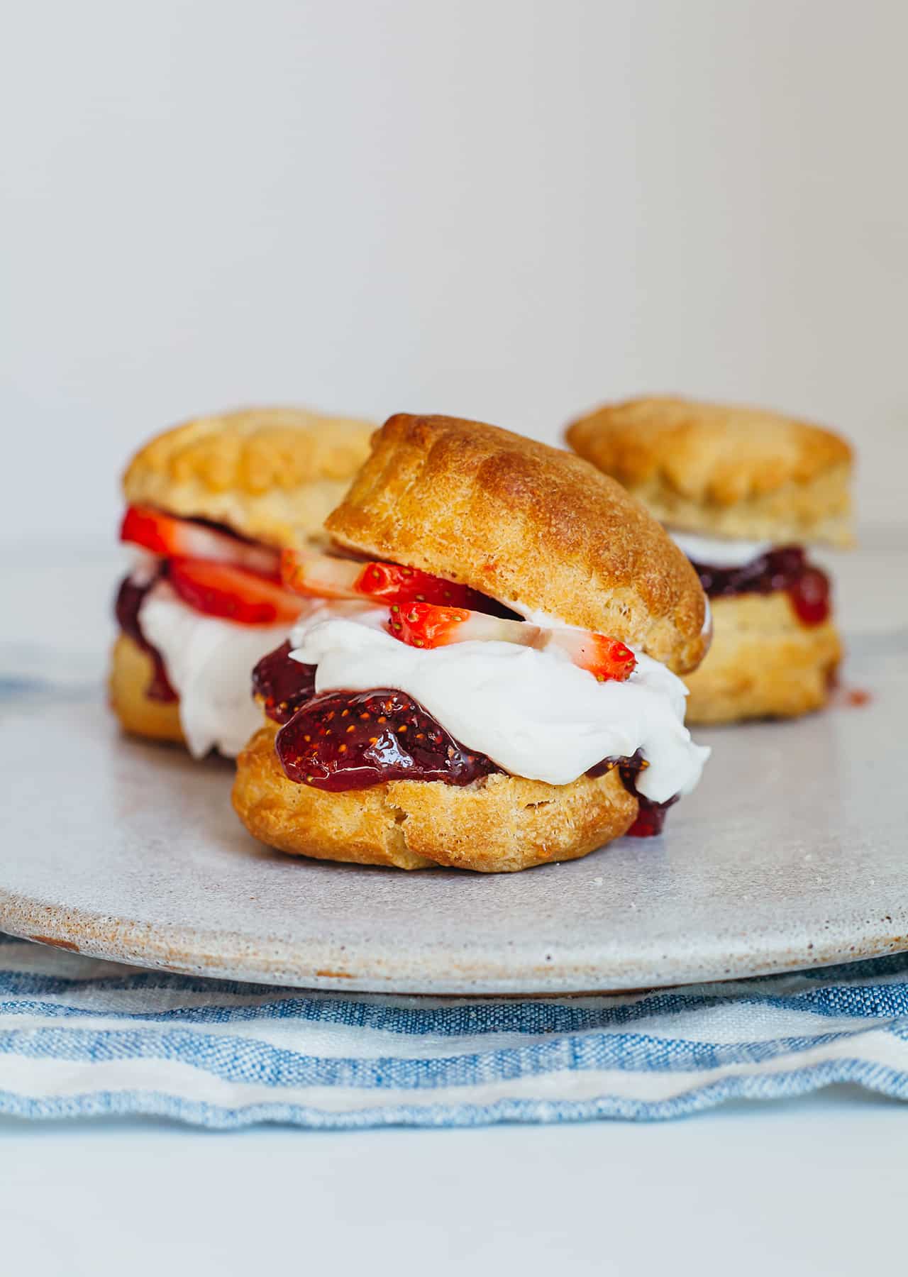 Vegan Scones Homemade Strawberry Balsamic Jam Recipe