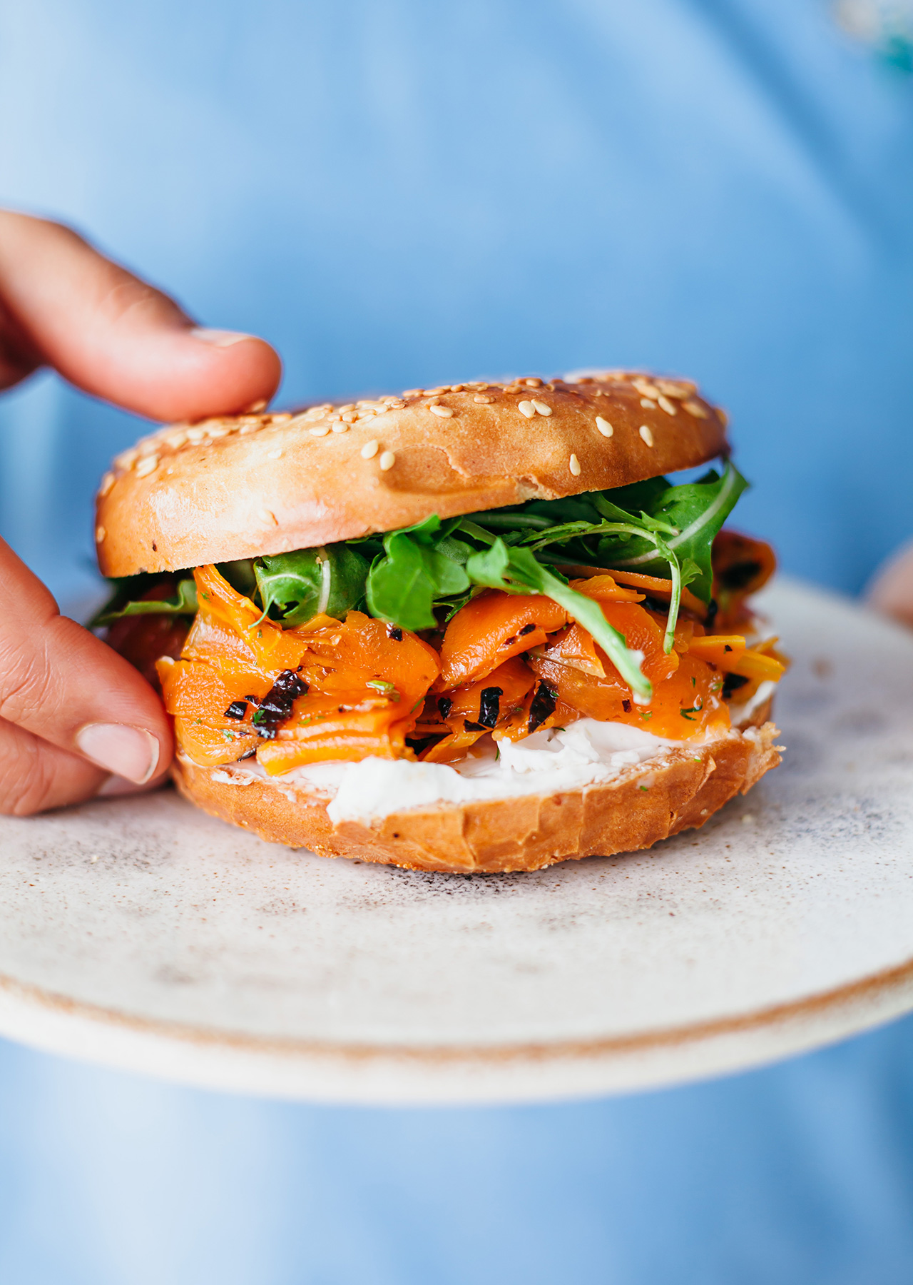 Carrot Salmon Lox Vegan Bagels Cream Cheese Recipe
