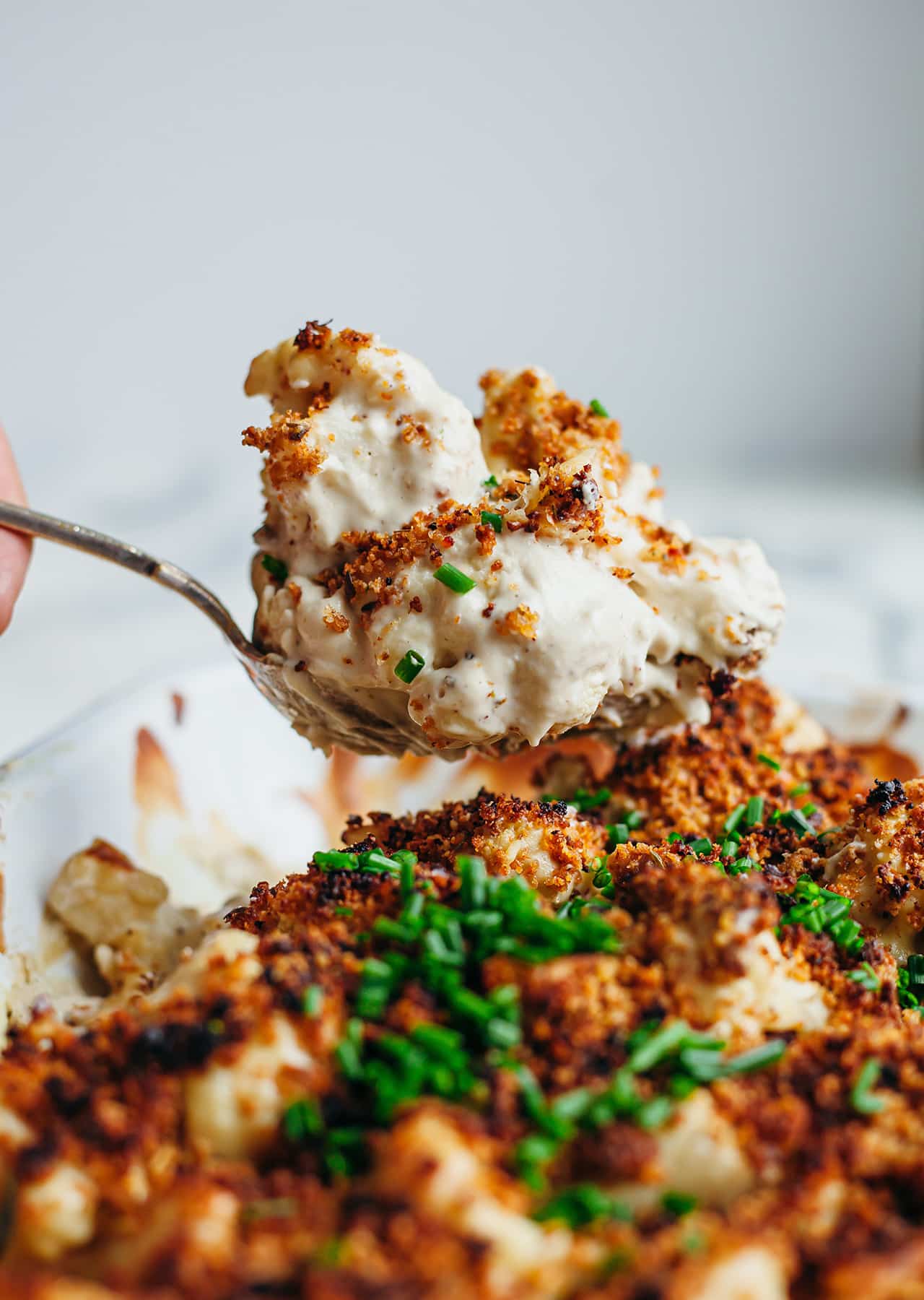 Creamy Cauliflower Cheese So Vegan