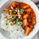 Butternut Squash & Mushroom Coconut Carrot Curry Vegan Recipe