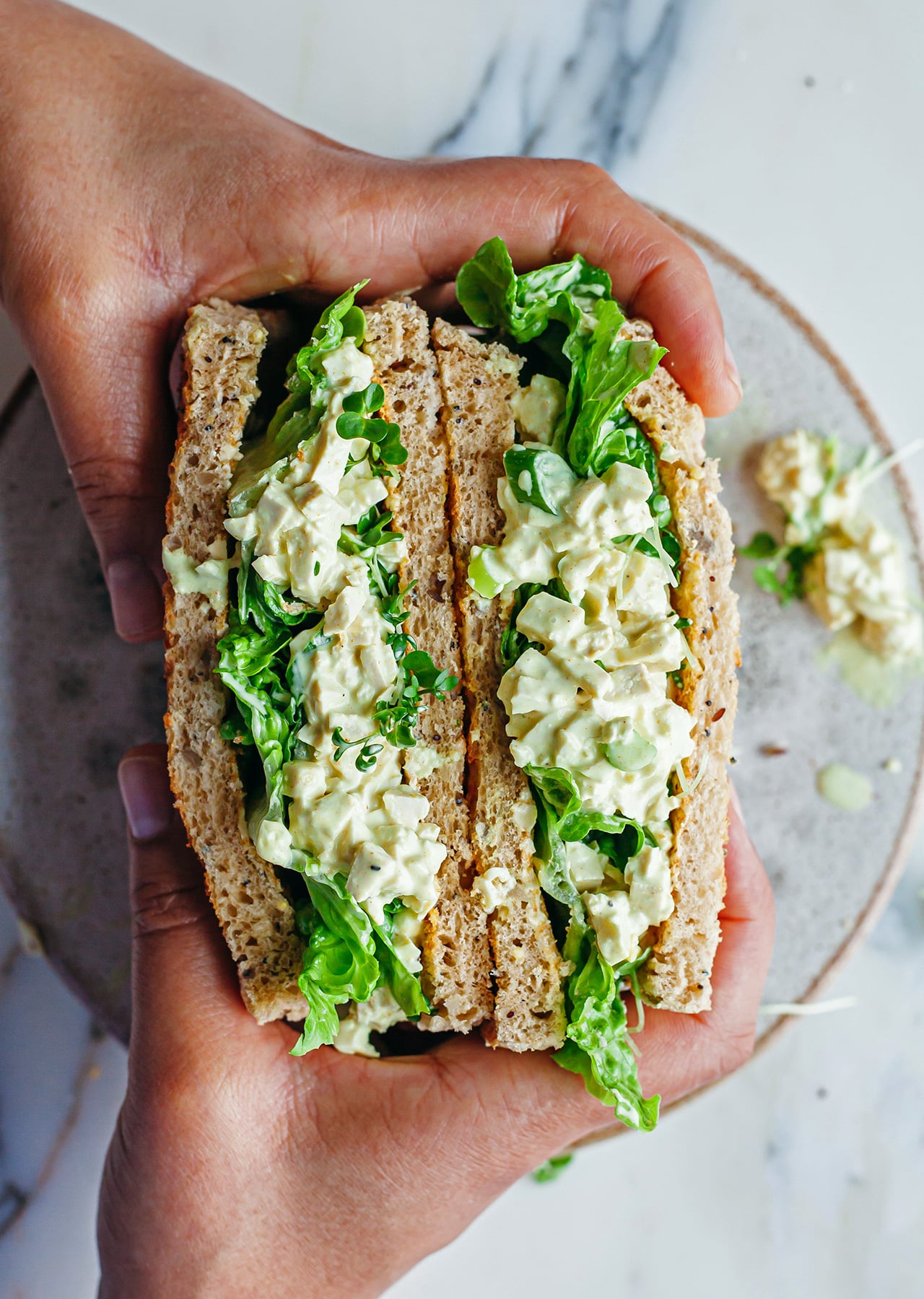 Vegan Egg Salad Mayonnaise Sandwich Recipe